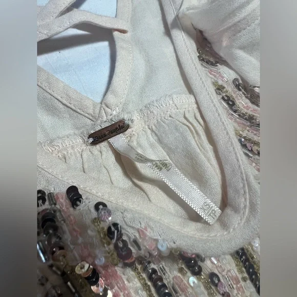 Free People Cream Sleeveless Top - Picture 2 of 5